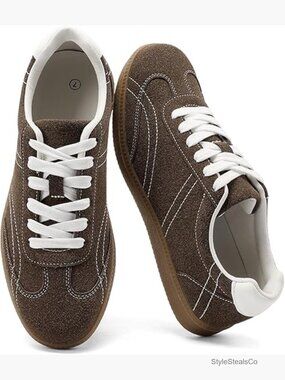 Women Lightweight Lace-Up Sneakers Memory Foam Walking Shoes